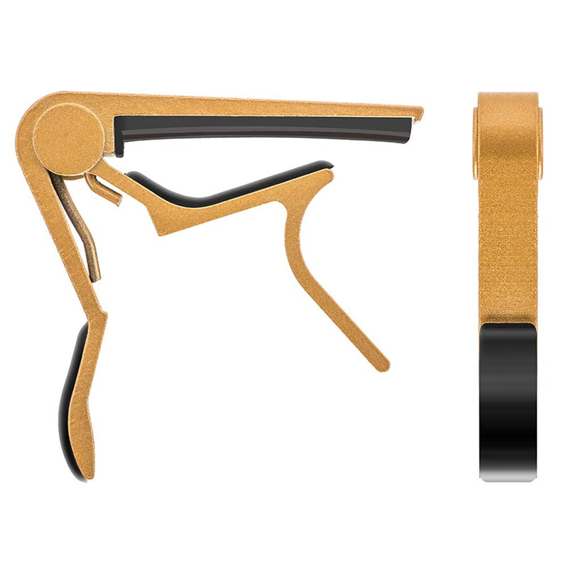 Guitar Capo for Acoustic and Electric Guitars with 6 String Aluminum Material Acoustic Electric Tools Colorful - Gold Yellow
