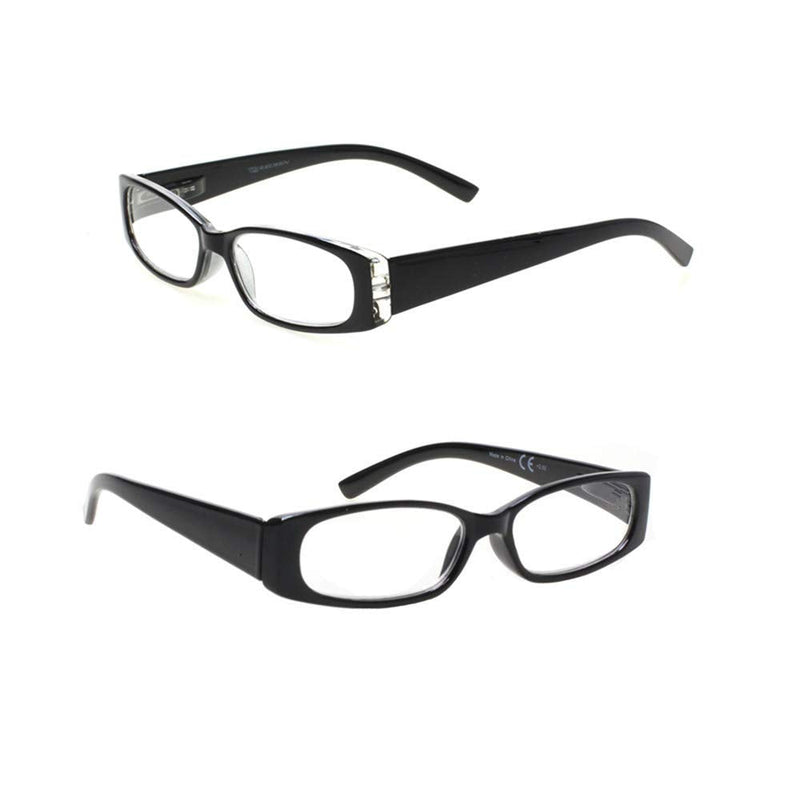 5 Pack Spring Hinge Reading Glasses Rectangular Fashion Quality Readers for Men and Women (5 Pack Mix, 2.5) 5 Pack Mix 2.5 x