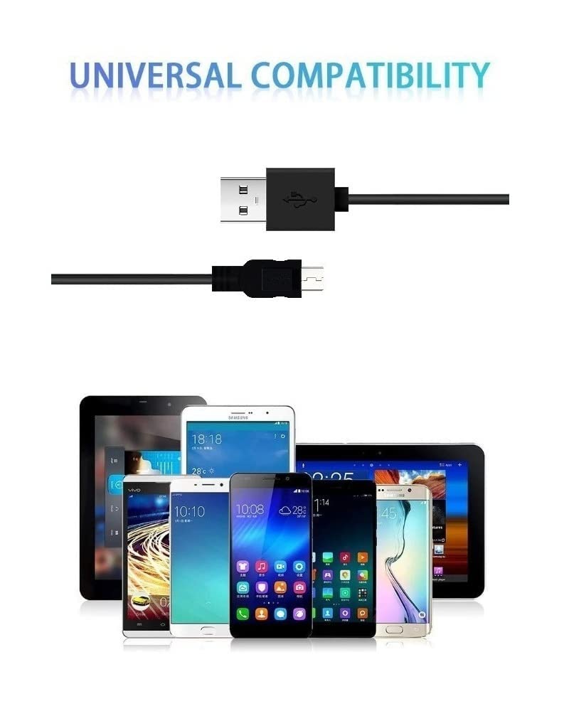 Micro USB Cable, 2 Pack [6FT, 6FT], Fast Charging Cable, High Speed Android Charging Cable, Android Phone Cable for Samsung Galaxy S7 Edge S6 S5 and More, Trustable Black 6ft-2