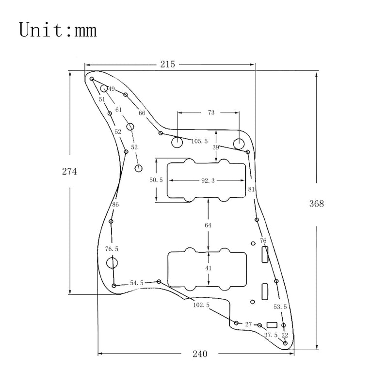 [AUSTRALIA] - Electric Guitar Pickguard Aluminum Vintage 60s Jazzmaster Style guitar Pickguard Scratch Plate for FD Squier Jazzmaster Electric Guitar parts (Gold) Gold 