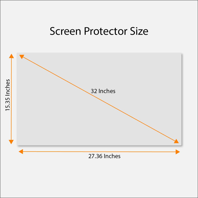 Anti Blue Light Screen Protector for 32 Inches (Screen Measured Diagonally) TV. Filter out Blue Light that relieve computer eye strain and help you sleep better