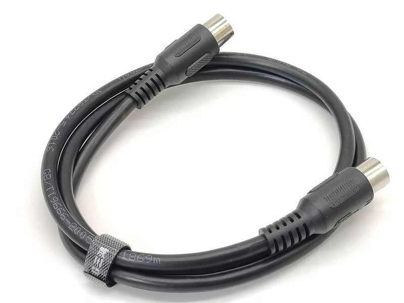 Straight 13-Pin MIDI Cable DIN Extended Cable 1 Meter for Car Cameras (Male to Male) Male to Male