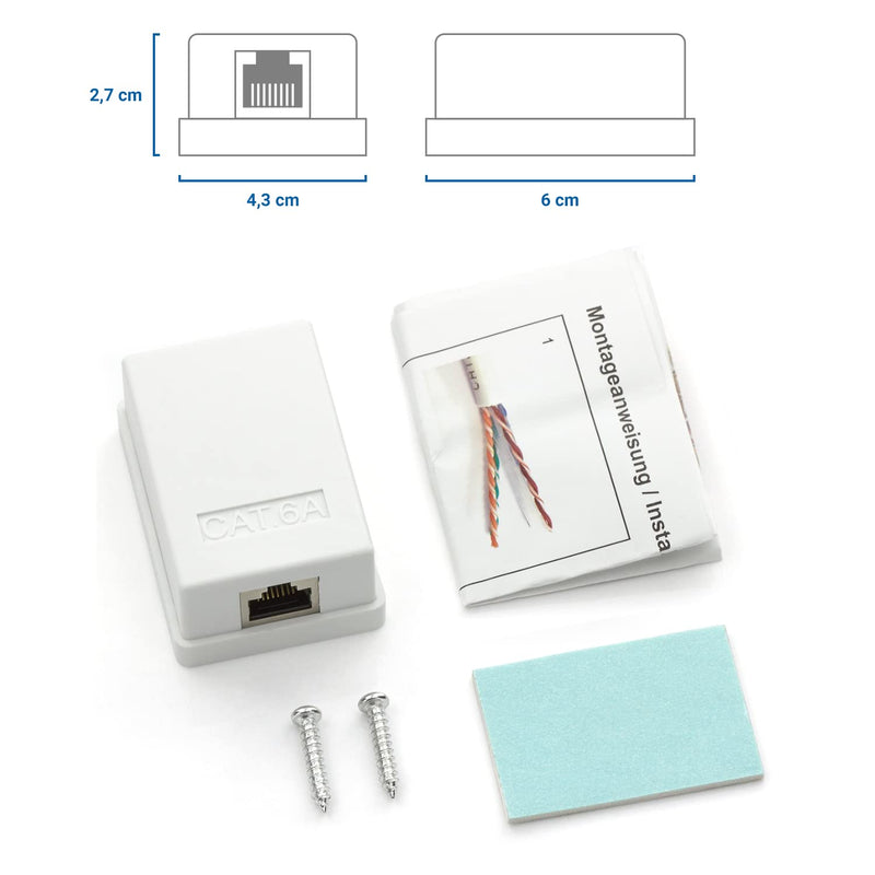 deleyCON Network Sockets 5 Stück - 1x RJ45 Buchse