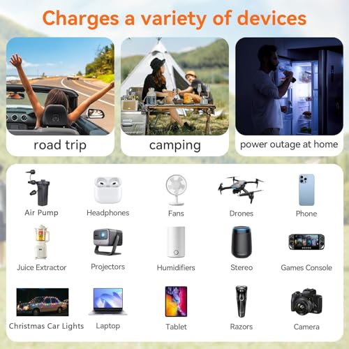 ALLWEI 300W Power Inverter DC 12V to 110V AC, Compact Car Plug Adapter Outlet with 27W PD USB-C &18W USB-A Fast Charging, Cigarette Lighter Adapter Car Charger for Phone - Red and Black