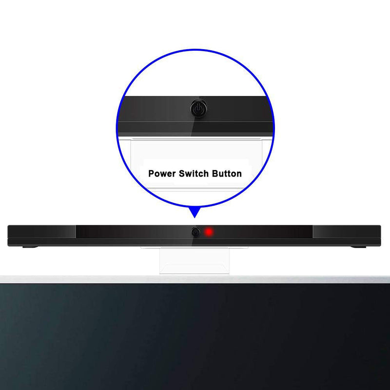 Replacement Wii Wireless Sensor Bar, Infrared IR Ray Motion Sensor Signal Receiver for Nintendo Wii and Wii U Console with Stable Stand and 4 AAA Batteries(Black) Black