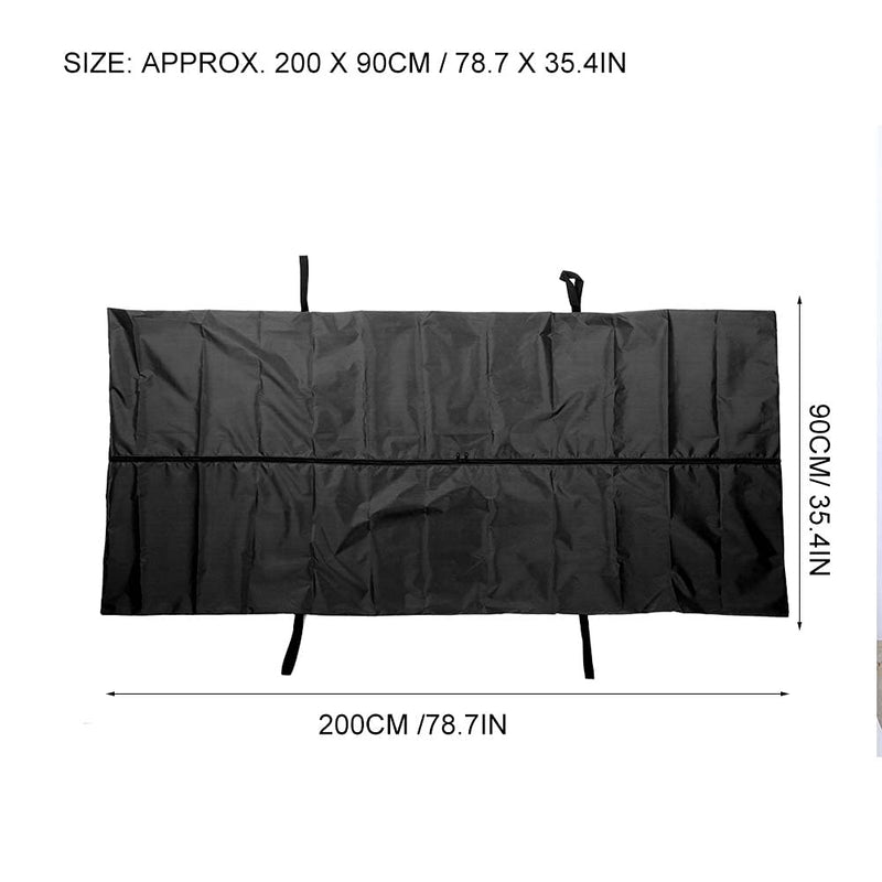Body Bag for People, Waterproof Carcass Bag with 4 Reinforced Handles, 210D Oxford Fabric, Body Bags, for Funeral Supplies, Morgues Black