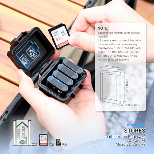 JJC Metal Lens Cap with DB-110 Battery Case for Ricoh GR IIIx GR III
