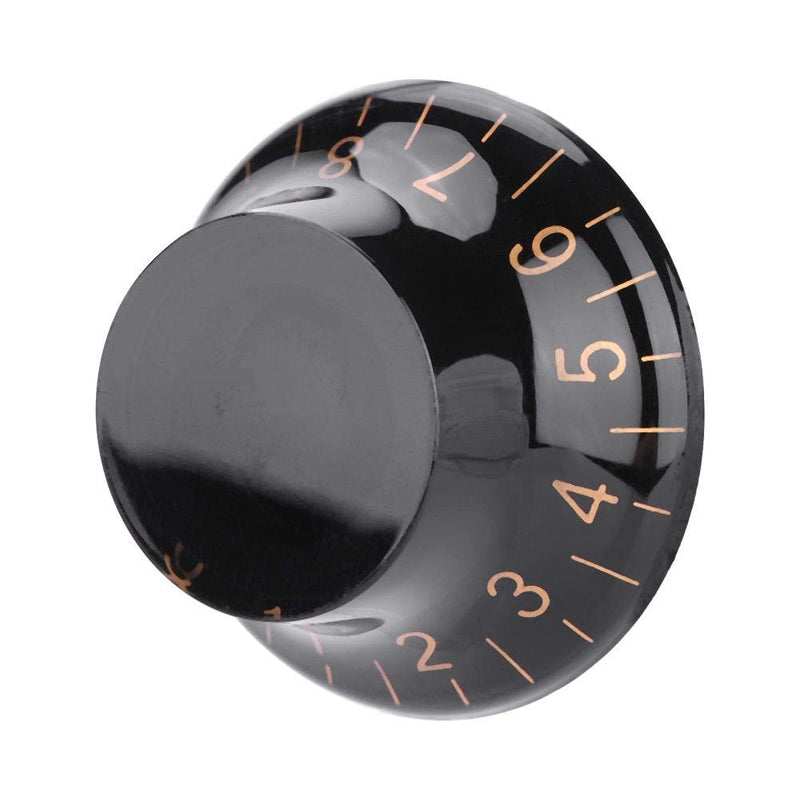 Guitar Control Knobs, 4 Pcs Speed Tone Volume Control Knobs for EPI LP Electric Guitar Accessory(Black+Gold)