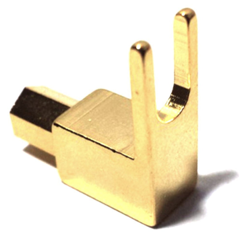 CESS Right Angle Spade Fork & Binding Post - 4mm Banana Plug Socket - Spade Fork Connector for Speaker & Power & Amp (jcx) (10 Pack)