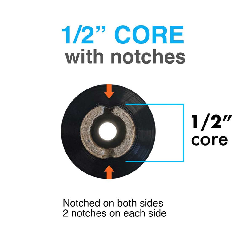 6 Rolls Wolfbarco 4.33" x 243' (110m x 74m) Black Premium Resin-Enhanced Wax Thermal Transfer Ribbon Compatible with Zebra GC420t, GK420t, GX420t, GX430t, TLP2442, TLP2844, ZD220, ZD4 Printers 06 Rolls 4.33"x243' (110x74)