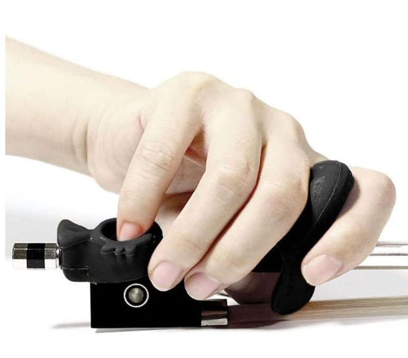 Violin Bow Grip Partner Frog Thumb Stabilizer and Fish Pinky Support Bow Hold Teaching Aid Accessory 2Pcs
