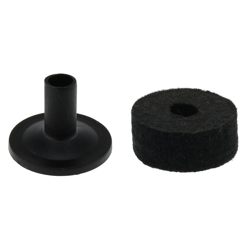 10Sets Cymbal Stand Felt Fisher Kit Plastic Drum Cymbal Stand Sleeves Drum Accessories, Black
