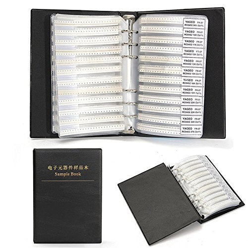 DollaTek 1% 0805 SMD Resistance Assorted Folder (0 Ohm-10M Ohm) 170value x 50pcs = 8500pcs Sample Book 0805 Resistor