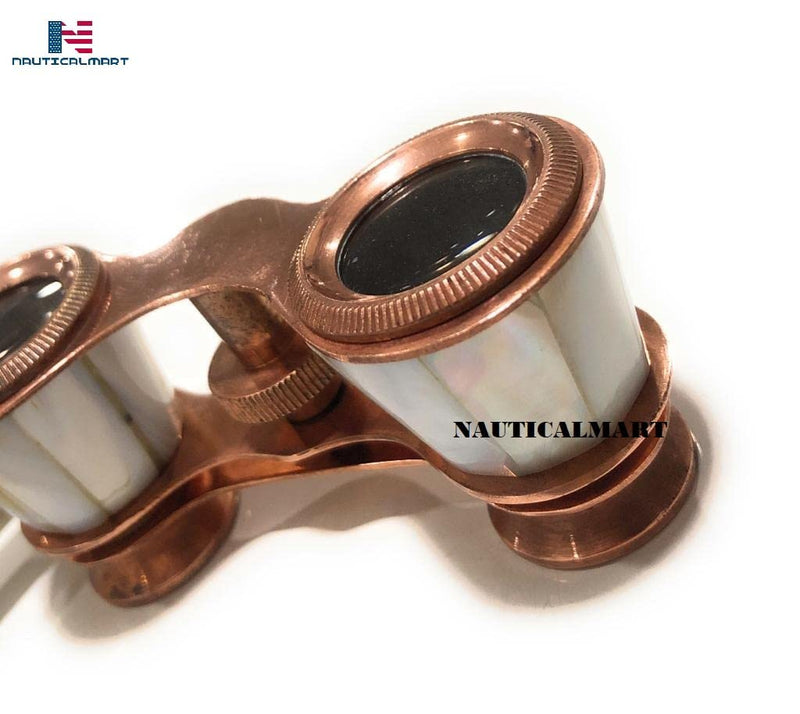 Brass Binocular Mother of Pearl - Antique Opera Binocular by NauticalMart Vintage Marine Spyglass Collectible Binocular Sailor Instrument for Bird Watching Camping
