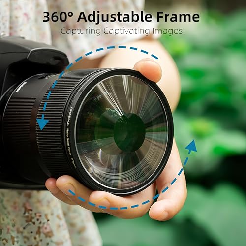GREEN.L 77mm Spiral Halo Camera Lens Filter Halo Swirl Filter