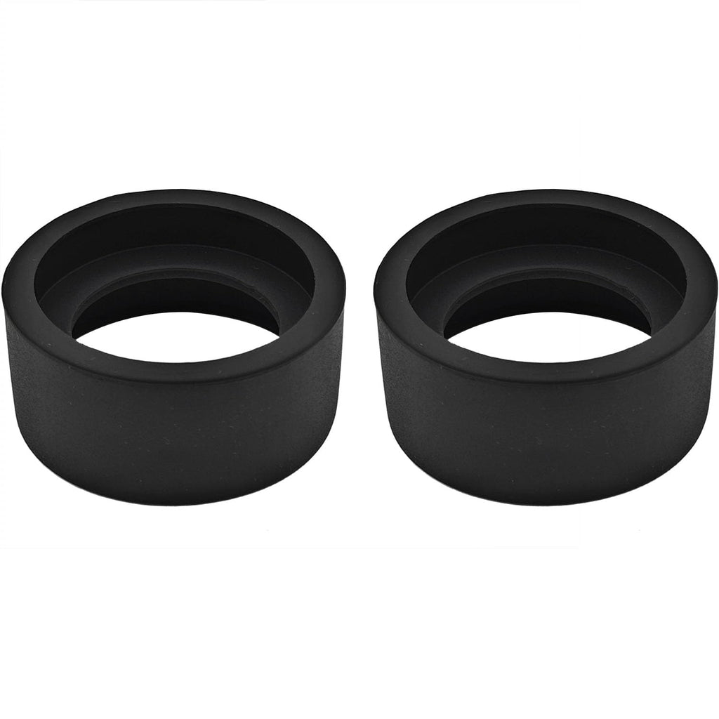 2PCS Eyepiece Eye Cup Soft Rubber Eyepiece Cover Binocular Eye Cups Replacement for 32-36 mm Stereo Microscope (Flat Angle), black