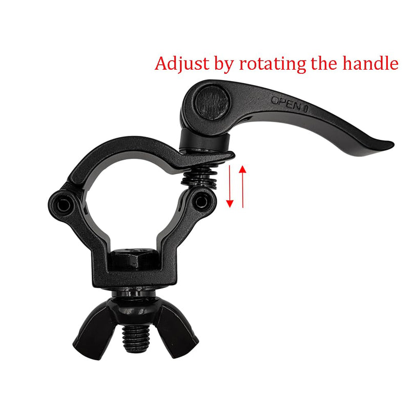 1.26-1.37inch Quick Release Stage Light Clamp Truss Clamps Heavy Duty 165lbs Dj Light Clamps Fit Pipe OD 32-35mm F24 2Pack