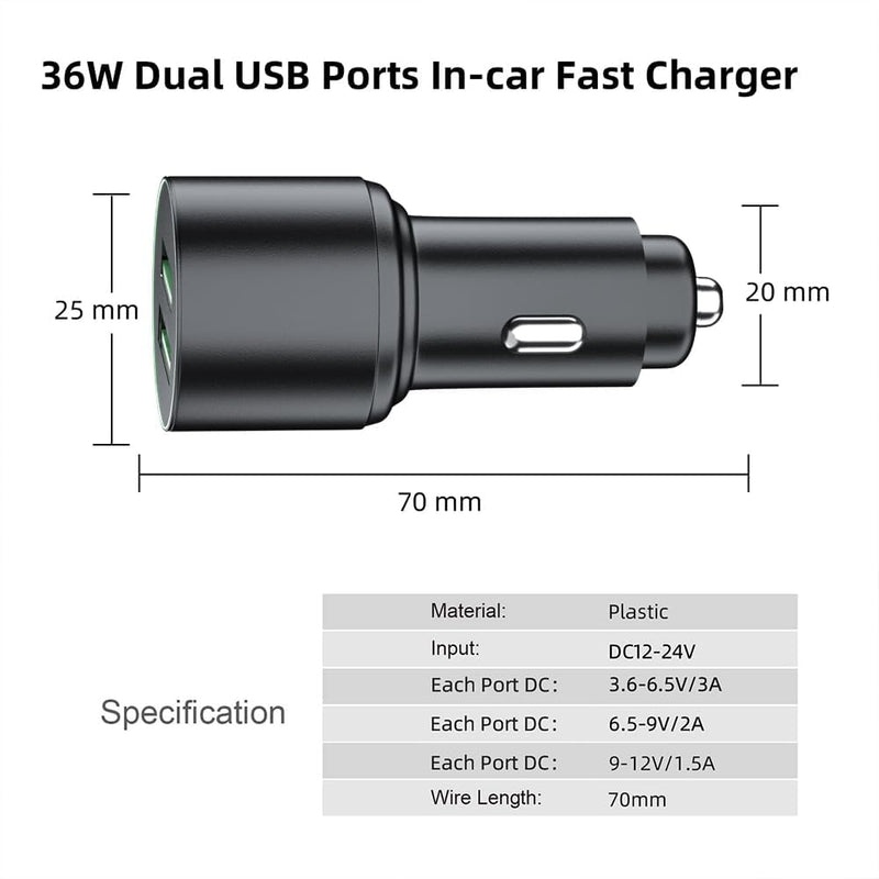 OHLPRO Multi Car Retractable Backseat 3 in 1 Car Charging Station Box Compatible with All Phones | iPhone | Samsung | Uber Taxi Lyft Turo Ride Share Customer Charging Dock Attach to Headrest Car Adapter | 3-IN-1 Charging Station
