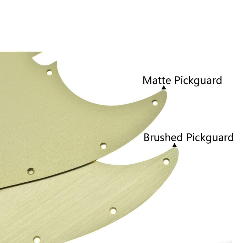 [AUSTRALIA] - Dopro 13 Hole Matte Aluminum Precision P Bass Pickguard Metal Anodized P Bass Pick Guard Scratch Plate for USA/Mexico Precision P Bass Matte Gold 