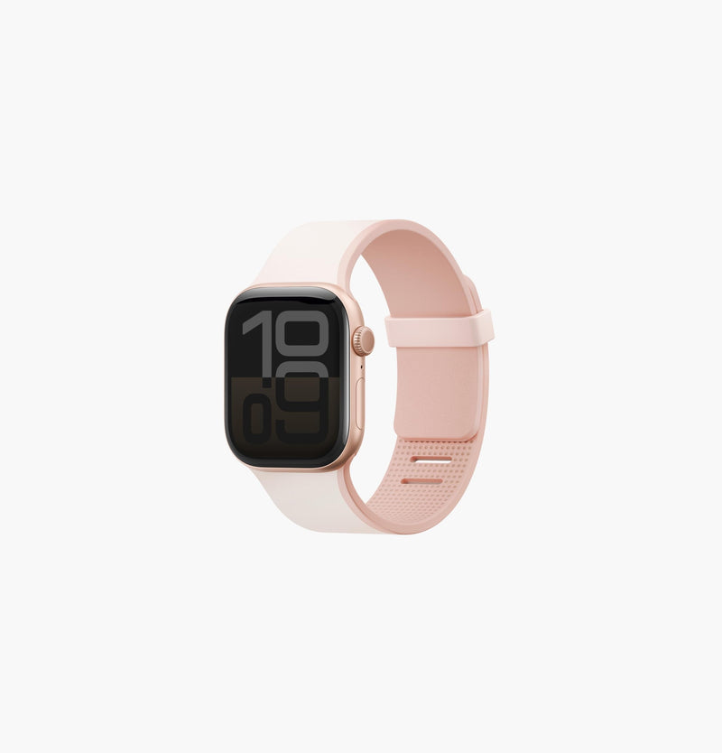 UNIQ REVIX 4 for Apple Watch Strap 2-Way | Modern Minimalist Double Sided Waterproof Watch Strap PETAL PINK/ MISTY ROSE SILICONE + STAINLESS STEEL