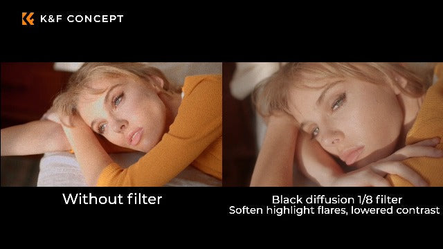 K&F CONCEPT 49mm Black Diffusion 1/8 Filter