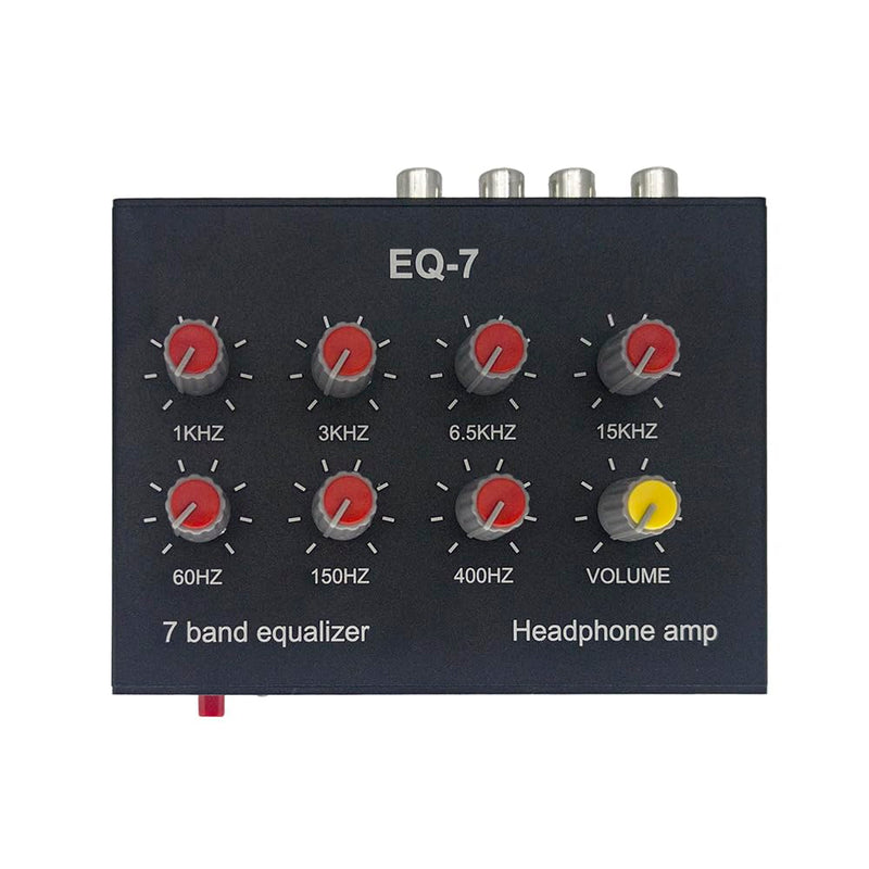EQ-7 Audio Signal Headset Amplifier 7-Band EQ Equalizer 2 Channel Digital Sound Equalizer