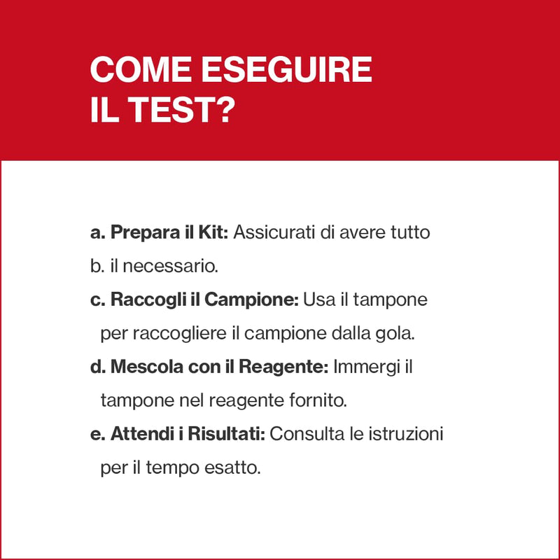 [AUSTRALIA] - Pack of 5, Streptococcus A Quick Test, CE Certified, High Precision Test for Detection of Strep A, Ideal for Families or Professional Use, Fast Result in 10 Minutes 