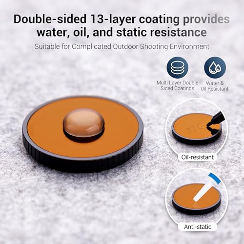 JJC 4-Pack ND CPL Filter Kit for DJI Osmo Action 5 Pro/Action 4/ Action 3, ND8 ND16 ND32 Neutral Density Filter with Circular Polarizer Polarizing Filter, HD Optical Glass/Aluminium Frame/Multi-Coated ND8,ND16,ND32,CPL Filter Set