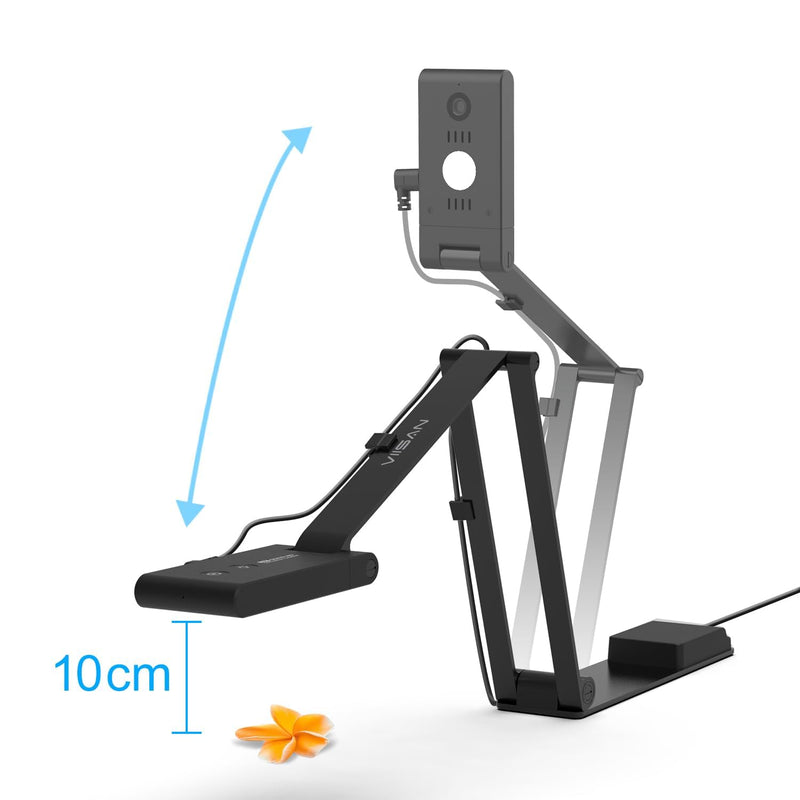 VS5 Document Camera for Teachers, USB Visualizer A3-Size, 2K Webcam with Microphone for Remote Teaching & Live Streaming-Windows, macOS, ChromeOS
