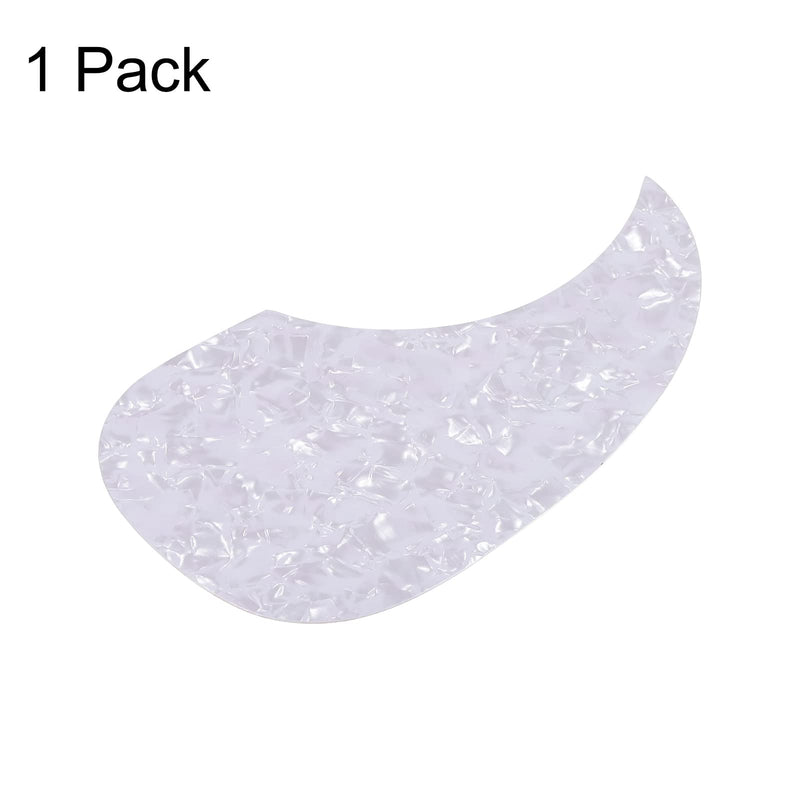 [AUSTRALIA] - PATIKIL Acoustic Guitar Pickguard Fit 41 Inch Self Adhesive Right Handed Acoustic-Electric Guitar Parts Water Drop Shape White Grey 