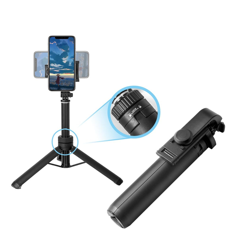 Selfie Stick Tripod for Cell Phone & Camera, 50" Expandable Phone Tripod with Remote Control and Rotate Phone Holder, Portable Tripod for iPhone/Goproo and Cameras.