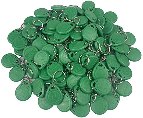 125khz Tags EM4100 RFID Card Token Key Tag Access Control Smart Card ID Keyfobs Package of 100pcs (Green) Green