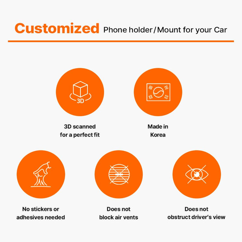 FICS Phone Holder for Hyundai Santa Fe 2021 2022 2023 Upper Trims with Wide Screen – Custom-Fit Mount for Seamless Display Integration, Interior Accessories for Navigation Use, Stable Driving View Santa Fe 2021 2022 2023 (Limited, Calligraphy)