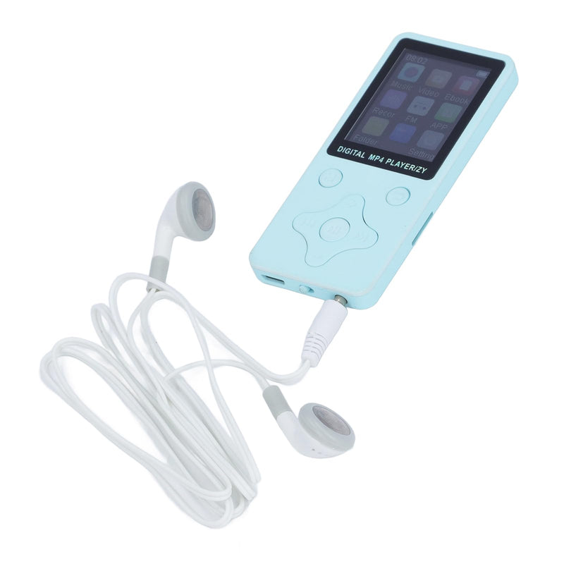 64GB MP3 Player, HiFi Lossless Sound Portable MP3 Player with 64GB Memory, 1.8 Inch LCD Screen Bluetooth Music Player with FM Radio E Book Voice Record Function (Blue) Blue