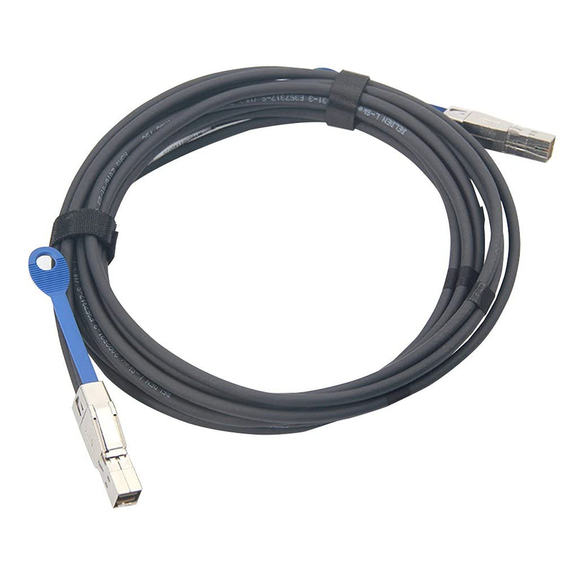 H!Fiber.com 12G External Mini SAS HD SFF-8644 to Mini SAS SFF-8644 Cable, High Density HD Cable, 1-Meter(3.3ft), for Hard Disk Server, SAN, Raid Card 1m(3.3ft) SFF-8644 to SFF-8644