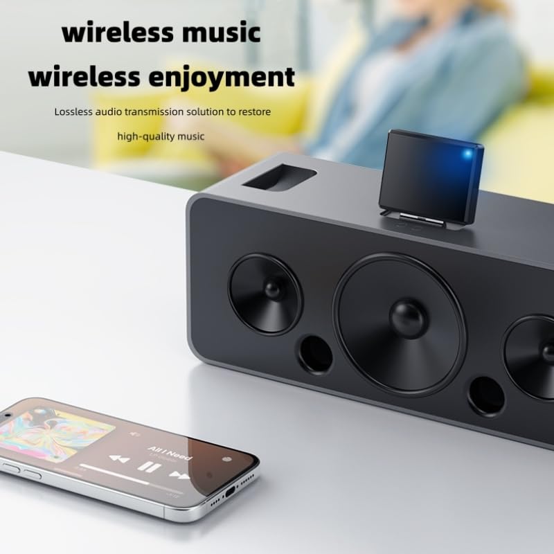 30 Pin Bluetooth Adapter Receiver，Wireless 30Pin Stereo Audio Adapter Bluetooth 5.4 Music Receiver for Sounddock II 2 10 Lifestyle V35 135 Digital Music System Home Entertainment Speakers