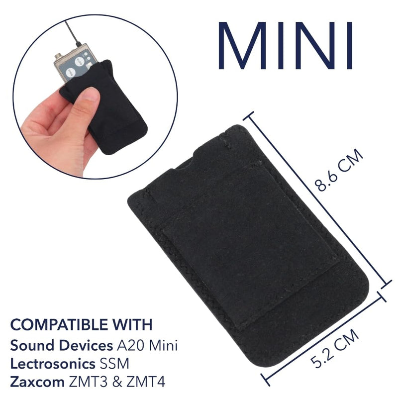 URSA Belt Pouch with Clips - Versatile Rigging for Wireless Transmitters (Black, Mini) Black