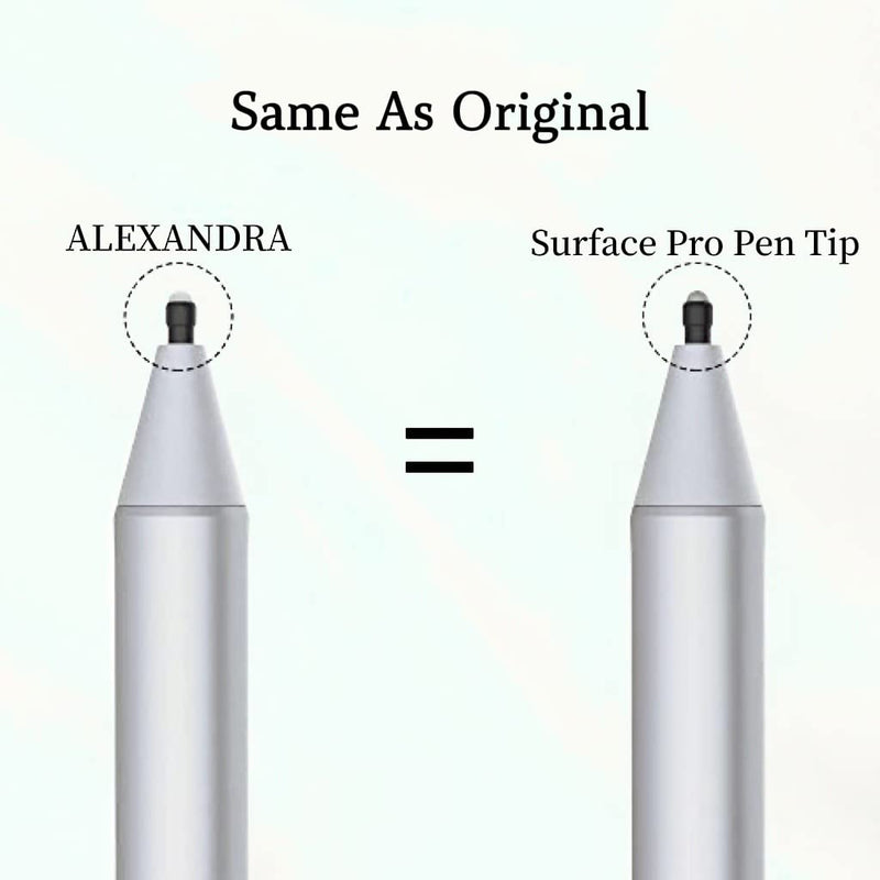 Alexandra Original Surface Pen Tips Replacement (3 × HB, Default Tip) for 2017 Microsoft Surface Pen( Model 1776), Surface Pro 4 Pen