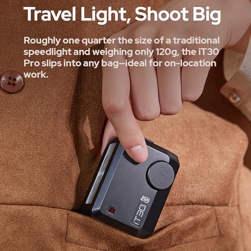 GODOX IT30Pro TTL Mini Camera Flash Light,Full-Color Touchscreen,HSS 1/8000 Second,2.4GHz X System,Built-in Diffuser and Battery IT30PRO-C (for Canon) IT30PRO-Canon