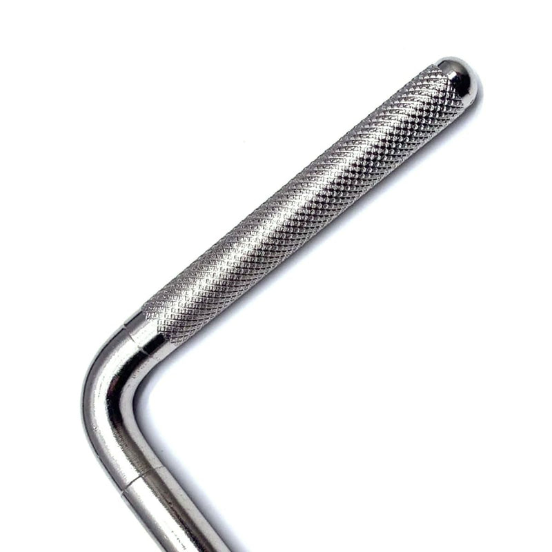 Cowbell Mounting Clamp with 9.5 mm Steel Arm Short Cowbell L Rod Holder Cowbell Percussion Mount Rod Mounting Bracket for Jam Blocks Tambourine Drum Set Parts Hardware, Silver