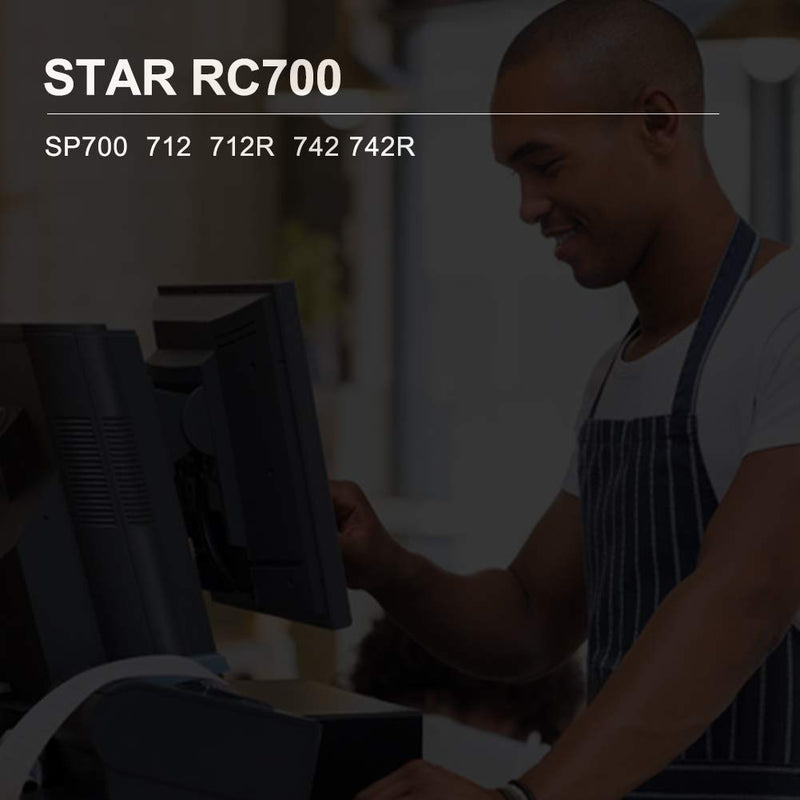 12 Pack Compatible SP700 Printer Ribbon B/R Replacement for Star RC-700BR SP-700BR SP-712 SP-742 Ink Ribbon, Black and Red 12 Pack