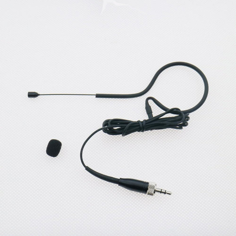 Single earset Headset Microphone for Sennheiser EM100 G2 G3 G4 Wireless HeadMic BeltPack System Omni-Directional Mics B20-Black