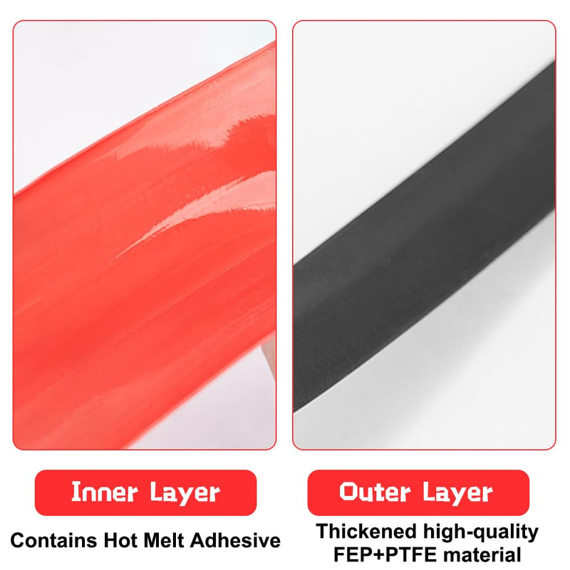 [AUSTRALIA] - 4:1 Heat Shrink Tubing, Diameter 12 mm & 2 m Heat Shrink Tubing, Sold by the Metre, Heat Shrink Tubing, Waterproof Insulation Tape for Cable Soldering Connections, Repairs, Cable Bundling (Red Ø12mm & 2m 