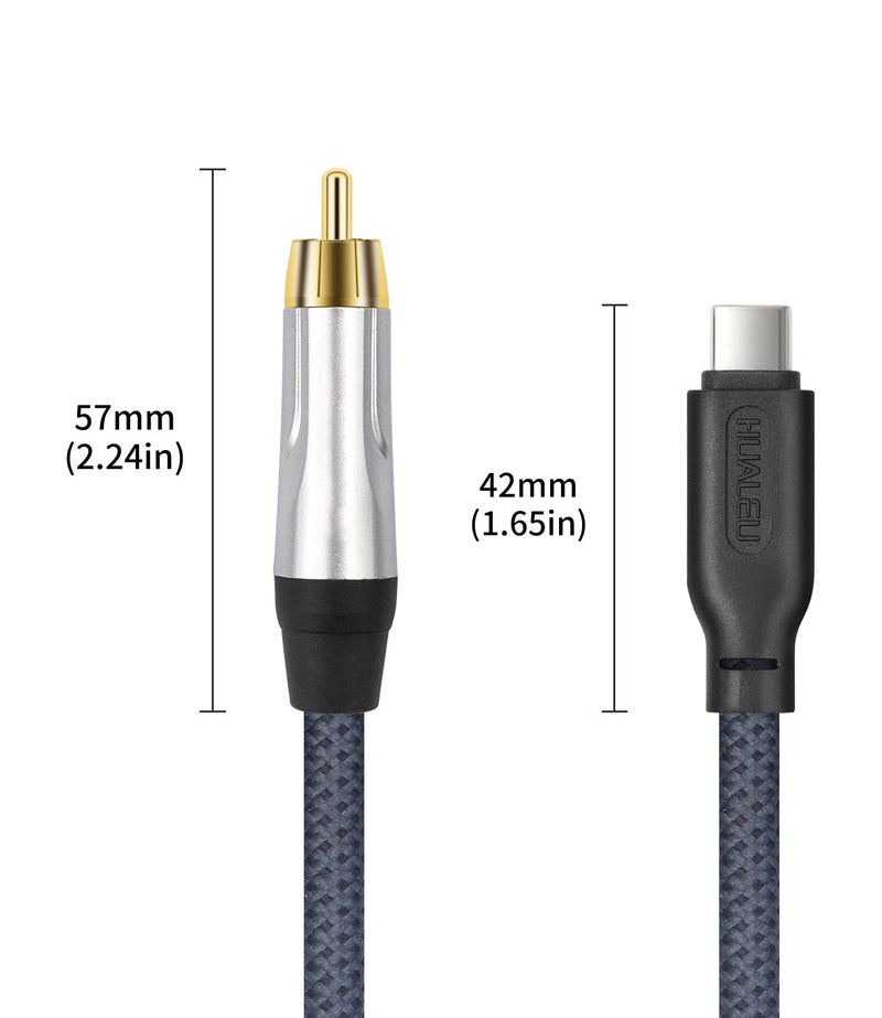 [AUSTRALIA] - 6FT USB c to Coaxial Cable Male Type-c to Digital coaxial Audio Adapter, It can Output 32-bit/384kHz Digital Audio Signals for dac amp Sound Preamp Amplifier 