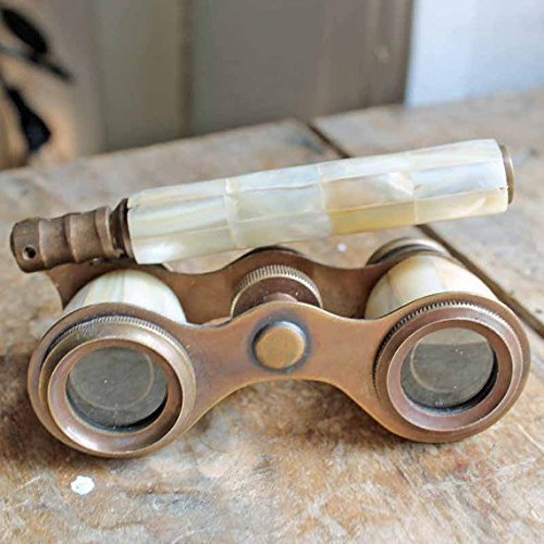 Brass Binocular Mother of Pearl - Antique Opera Binocular by NauticalMart Vintage Marine Spyglass Collectible Binocular Sailor Instrument for Bird Watching Camping