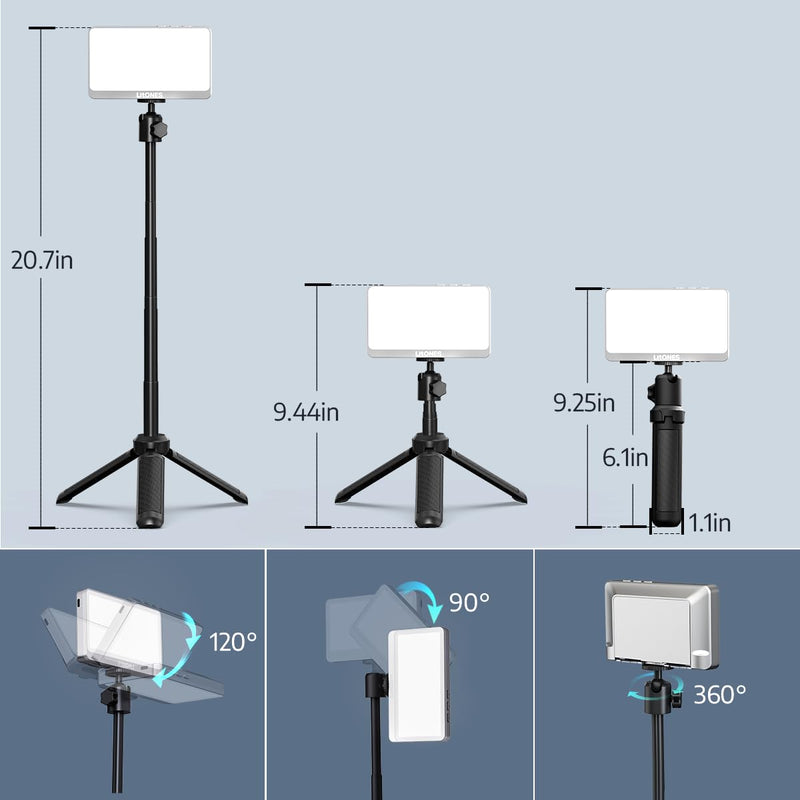 [AUSTRALIA] - 1Unit LitONES Zoom Lighting for Computer, 30 Light Modes, Portable Video Conference Lighting for Laptop, Ring Light for Desk, Zoom Call, Video Call, Video Conferencing, Remote Working Space Gray 1Unit 