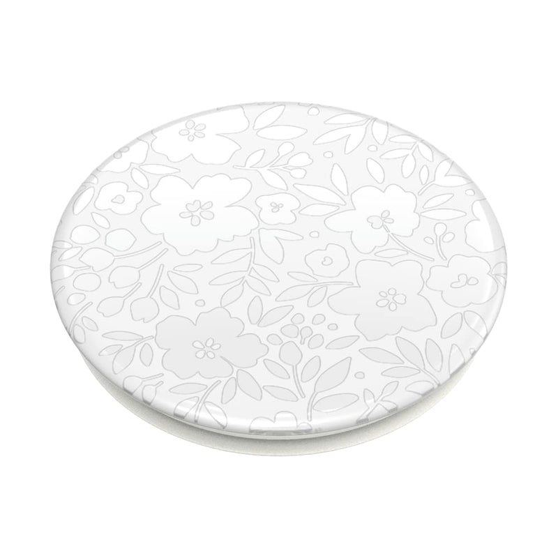PopSockets Phone Grip with Expanding Kickstand, Floral - Blanc Fresh Adhesive