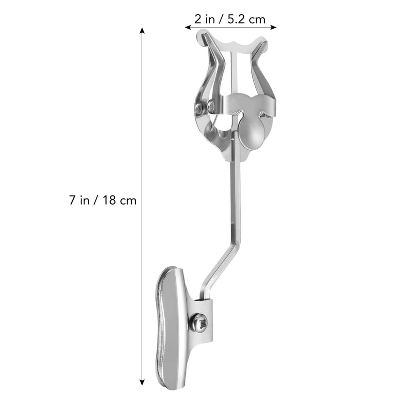 Toyvian Trombone Lyre Clip Trumpet Trombone Sheet Music Clip Trombone Lyre Sheet Clip Music Clamp-On Holder for Trombone Musicians (Silver)