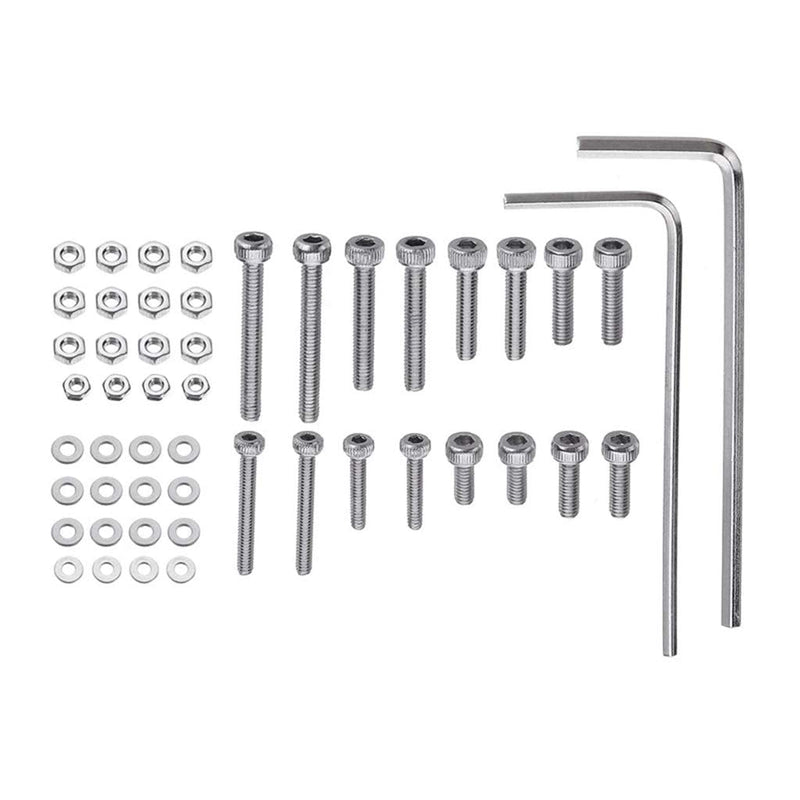 50pcs M2.5 Universal-Turntable Headshell Cartridge Mounting Kit Stainless Steel Bolts Screws Set For Case Tools