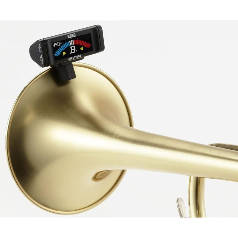 Korg AWLT100T Clip-on Tuner for Trumpet and Trombone w/ 100-Hour Battery Life and Color LCD Display Trumpet/Trombone
